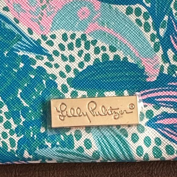Lilly Pulitzer Zip Wallet -Change Purse Holiday In The Sun Botanical Green NWOT - Picture 3 of 4